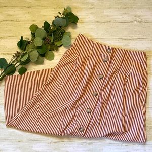 Madewell Striped Midi Skirt
